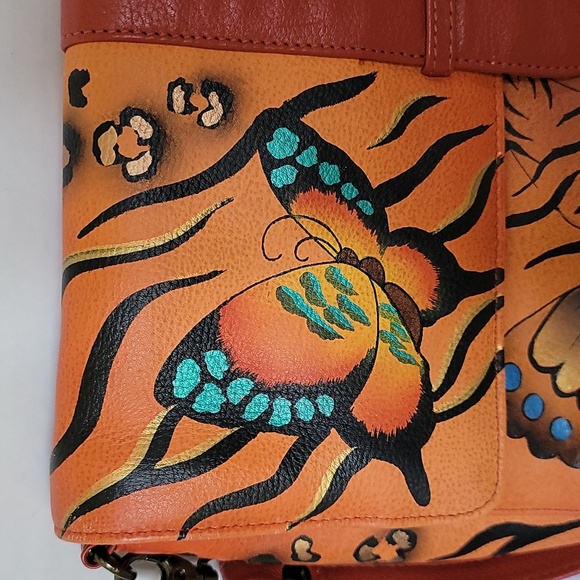 Anuschka hand painted leather medium flap messenger - Picture 2 of 16